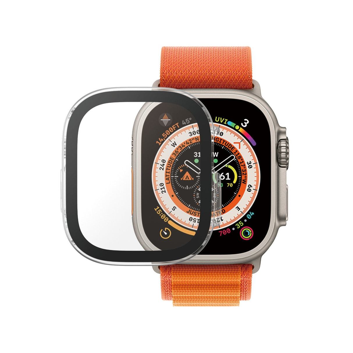 Apple Watch Vidrio Templado Para Apple - Watch, Series 2023 49mm  Panzerglass Full Body Case D30 , Tereftalato De Polietileno (Pet)
