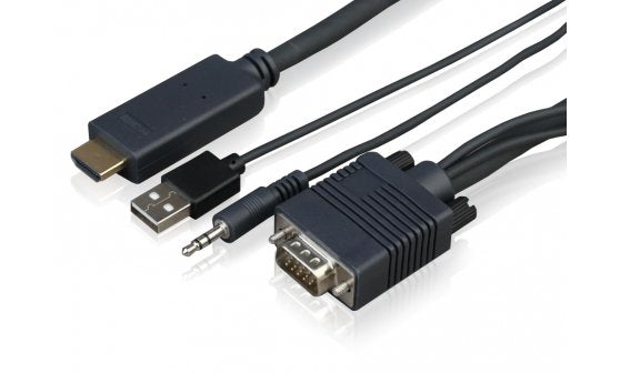 Vga To Hdmi Cable Converter W/Usb Power