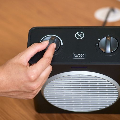 Black & Decker Bxsh2003e Calefactor Eléctrico Interior Negro 2000 W Ventilador Eléctrico