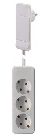 Bachmann Smartplug Flachstecker, Mit 3x Schutzkontakt Steckdosenleiste, Wei, 1,6 M