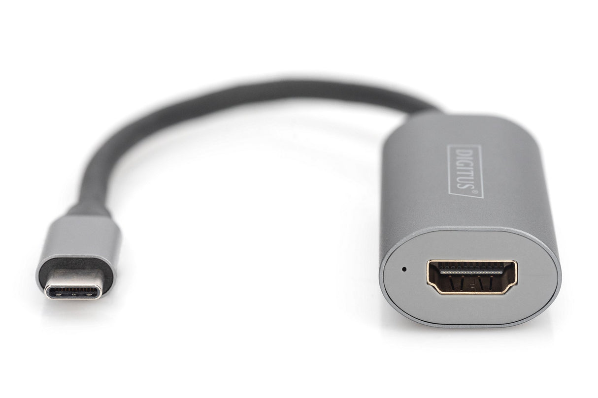 EAN 4016032478652 - Digitus DA-70822 adaptador de cable de vídeo 0,2 m HDMI tipo A (Estándar) USB Tipo C Aluminio, Negro imagen 3