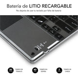 Teclado Bluetooth Subblim Smbt51 Con Touchpad Smart Blacklit Grey Bt 3.0 Teclas Iluminadas Batería 420mah Compatible Multidispositivo