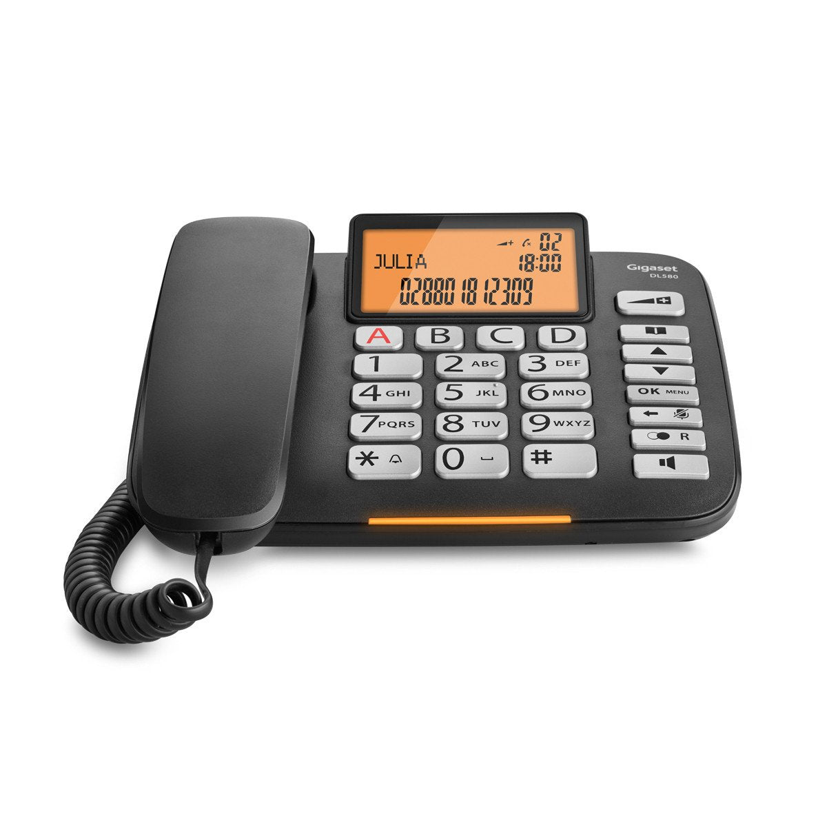 EAN 4250366855370 - Gigaset DL580 Teléfono analógico Identificador de llamadas Negro imagen 2