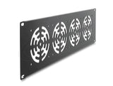 19? 3 He Rackblende Für 4 Lüfter 92 X 92 Mm Dunkelgrau