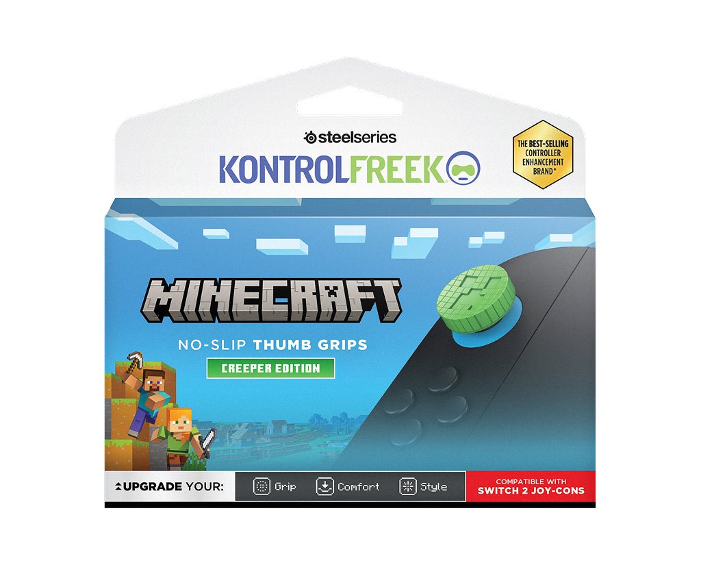 Steelseries Kontrolfreek No-Slip Thumb Grips ? Creeper Edition (Verde, 2 Stück, Para Nintendo Switch 2 Joy-Cons / Pro Controller) 2200-Sw2