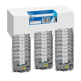 20x G&G Schriftband 24mm X 8m Sw Ws Komp. M. Brother Tze-251