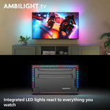 189,0cm 75" (3840x2160) Philips 75mled910 12 4k Qd Miniled 120hz Hdmi Usb Wlan Bluetooth Ambilight Hdr10+ Dolby Vision Black
