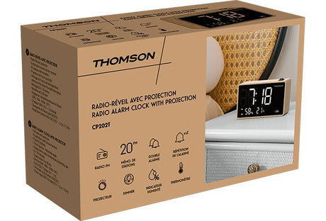 EAN 3499550389784 - Thomson CP202T despertador Reloj despertador digital Negro, Marrón imagen 7
