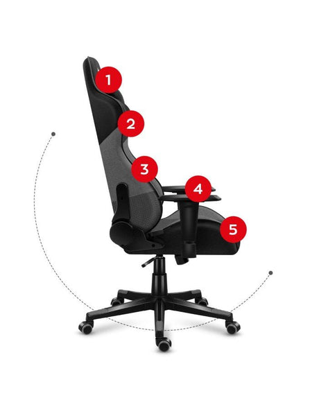 EAN 5903796013016 - Huzaro Force 6.2 Silla para videojuegos de PC Asiento (de seguridad) de butaca Negro, Rojo imagen 7