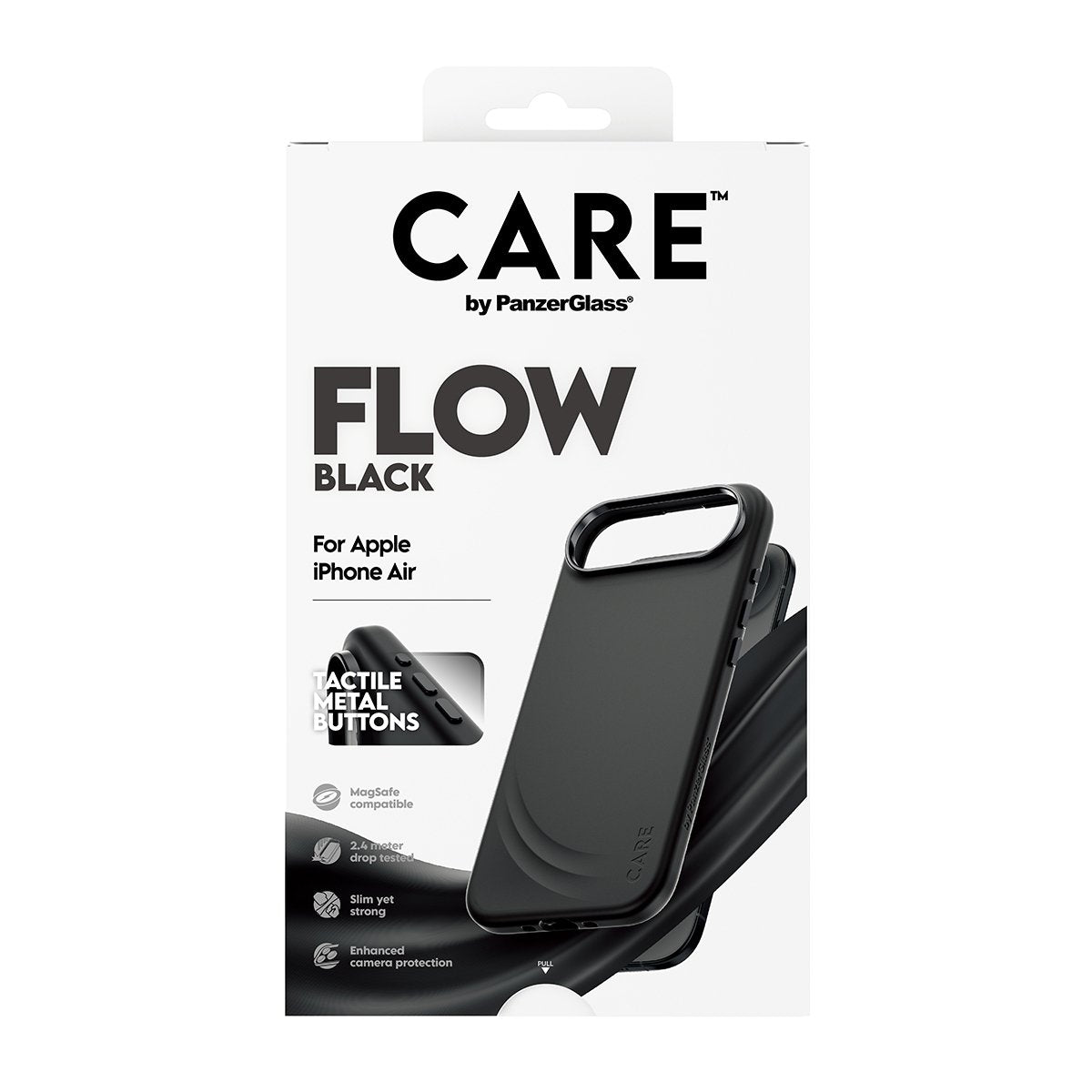Panzerglass Care By ® Flow Case Black W. Magsafe Iphone Air Funda Para Apple - Iphone Air Negro