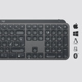 Teclado Ingles Logitech Mx Keys Rf Wireless + Bluetooth Qwerty Internacional De Ee.Uu. Grafito