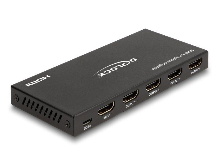 Delock 18652 Divisor Hdmi 1 X Hdmi In A 4 X Hdmi Out 4k 60 Hz Con Ajuste De Pantalla