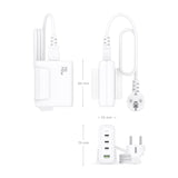 Aisens Cargador Sobremesa Gan 140w, 3xusb-C Pd3.1 Qc4.0 Qc5.0, 1xusb-A Qc3.0, Blanco