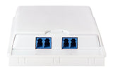 Fiber Adapter Lc Duplex, 12 Pieces, Without Flange, Azul