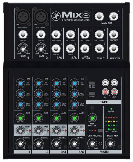 EAN 663961044997 - Mackie Mix8 8 canales 20 - 30000 Hz Negro imagen 1