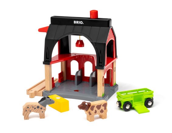 Brio World Tierscheune Mit Heuwaggon, Spielgebäude 63601200