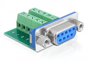 Delock Adaptador Sub-D 9 Pin Hembra > Terminalblock 10 Pin