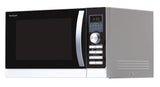 Microondas Con Grill 3 En 1 Sharp R843inw 900w (1200/1100/500w Grill) Conveccion 2500w 25 Litros 10 Funciones Cocción Automática Acero Inox
