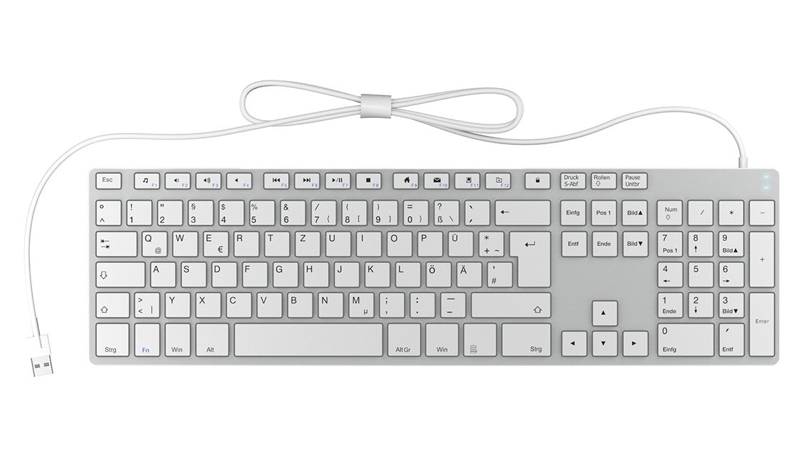 Keysonic Ksk-8022bt Teclado Bluetooth Qwertz Alemán Plata