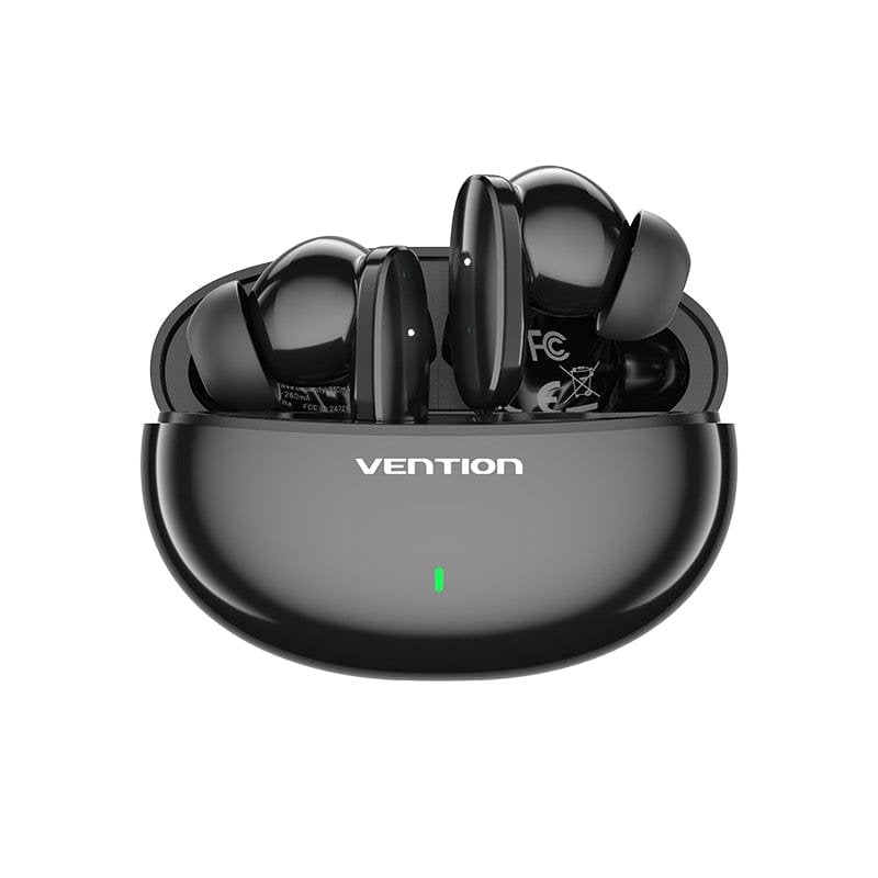 Auriculares Bluetooth Vention Nbfb0 Con Estuche De Carga Autonomía 7h Negros