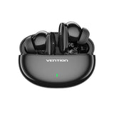 Auriculares Bluetooth Vention Nbfb0 Con Estuche De Carga Autonomía 7h Negros