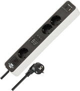 EAN 4007123686674 - Brennenstuhl 1153230026 base múltiple 1,5 m 3 salidas AC Interior Negro, Blanco imagen 1