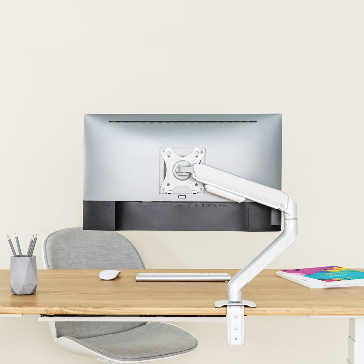 EAN 8433281010673 - TooQ DB4032TNR-W soporte para monitor 81,3 cm (32") Escritorio Blanco imagen 8