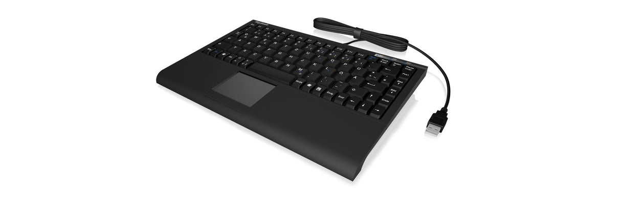 Mini Teclado Keysonic Ack-540u + Usb, Negro, Smarttouchpad, Alemán, Softskin