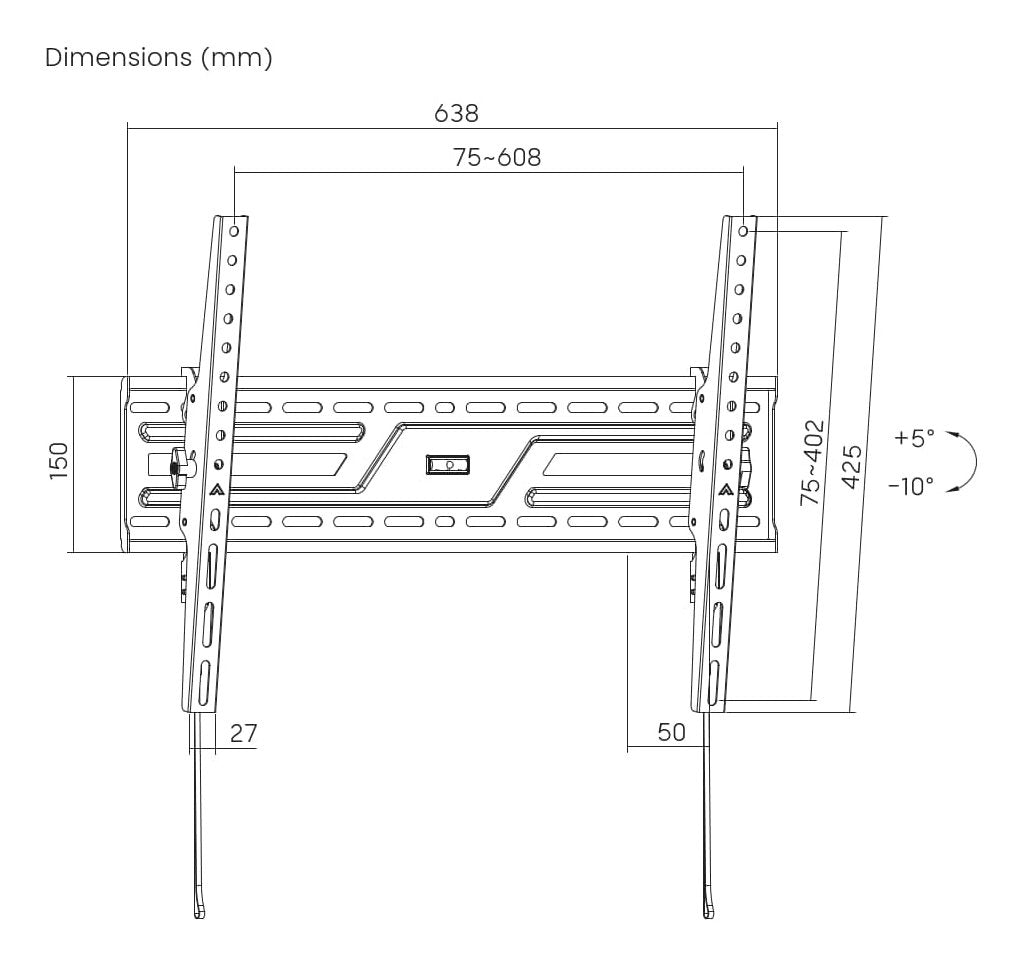 EAN 8716309135283 - Gembird WM-86T-01 soporte para TV 2,18 m (86") Negro imagen 5