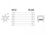 Delock Netzwerkadapter M12 A-Kodiert 8 Pin Buchse Zu Rj45 Buchse
