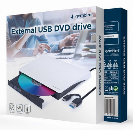 EAN 8716309136150 - Gembird DVD-USB-031-BW unidad de disco óptico Interno DVD±RW Negro imagen 2