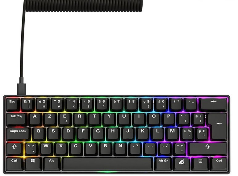 Sharkoon Skiller Sgk50 S4 Gen2 Pbt, Teclado De Juegos Negro, De-Layout, Gateron G Pro 3.0 Amarillo 4044951041930