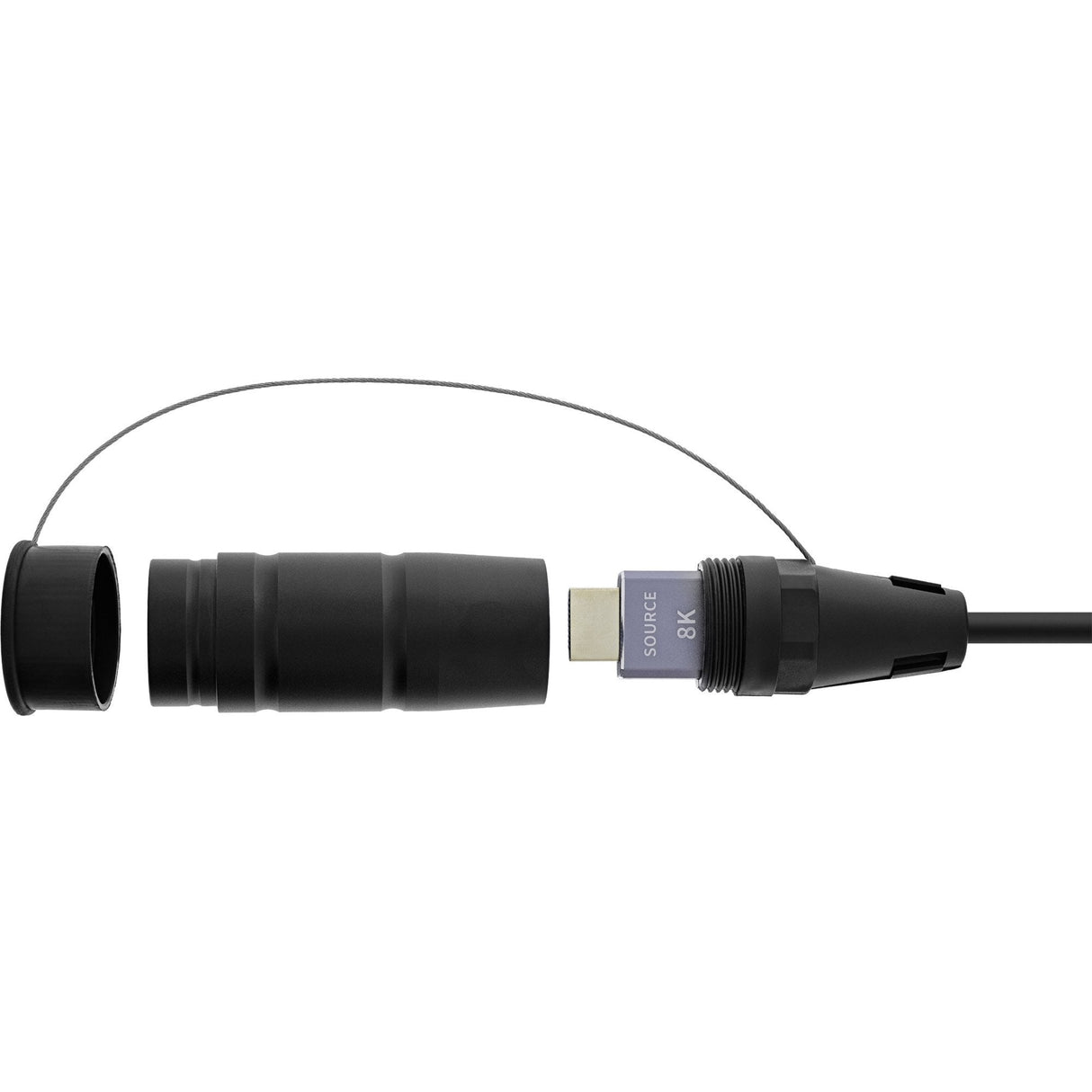 Carrete De Cable Hdmi , Cable Hdmi 2.1 De Aoc, 8k/60hz, Blindado, Negro, 50 M Inline