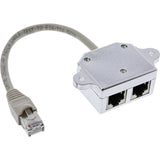 Inline Cat.5e Isdn T-Adapter Rj45 Macho A 2x Rj45 Hembra 15cm