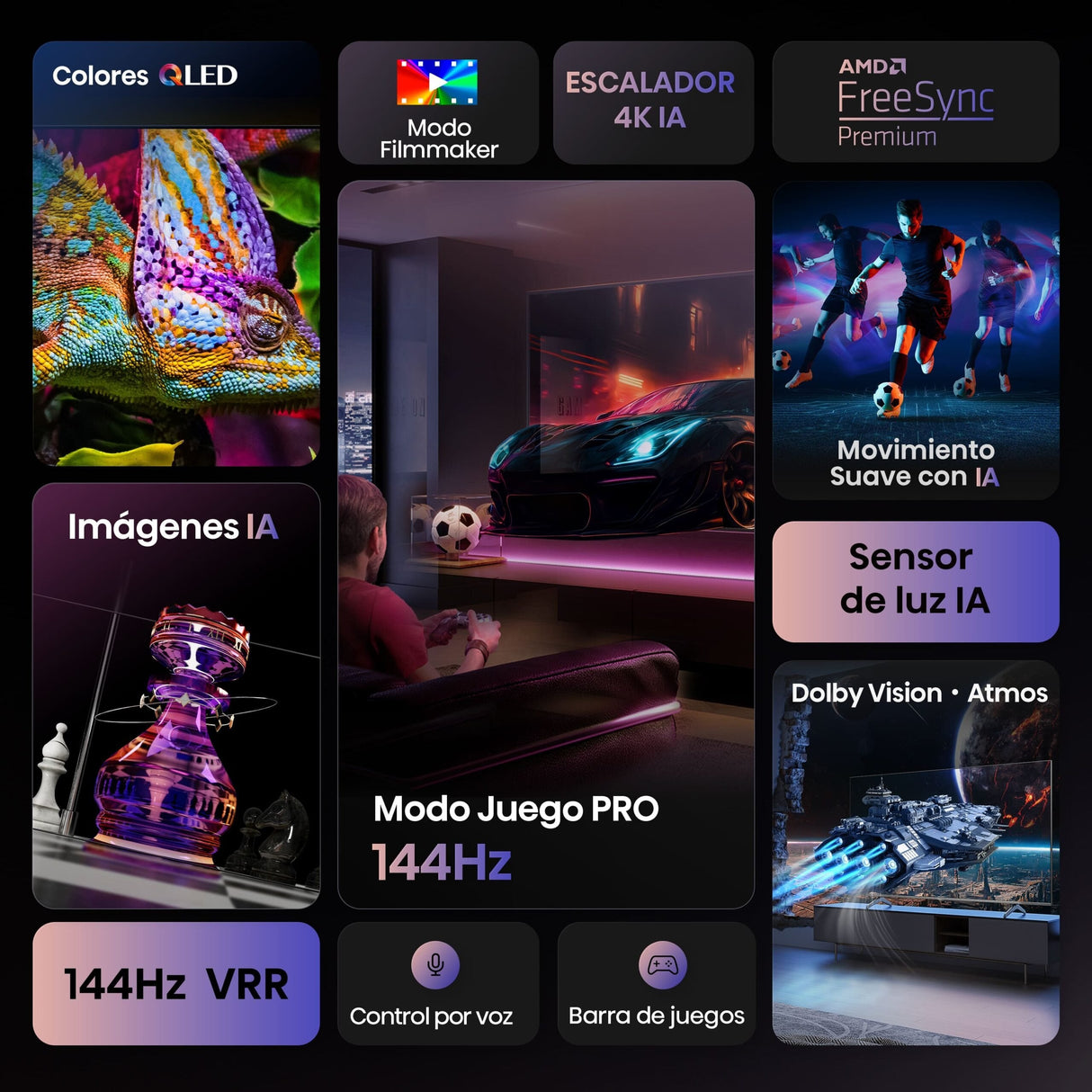 Hisense 65e7q Pro 65" 4k Qled Pro Smart Tv Negro