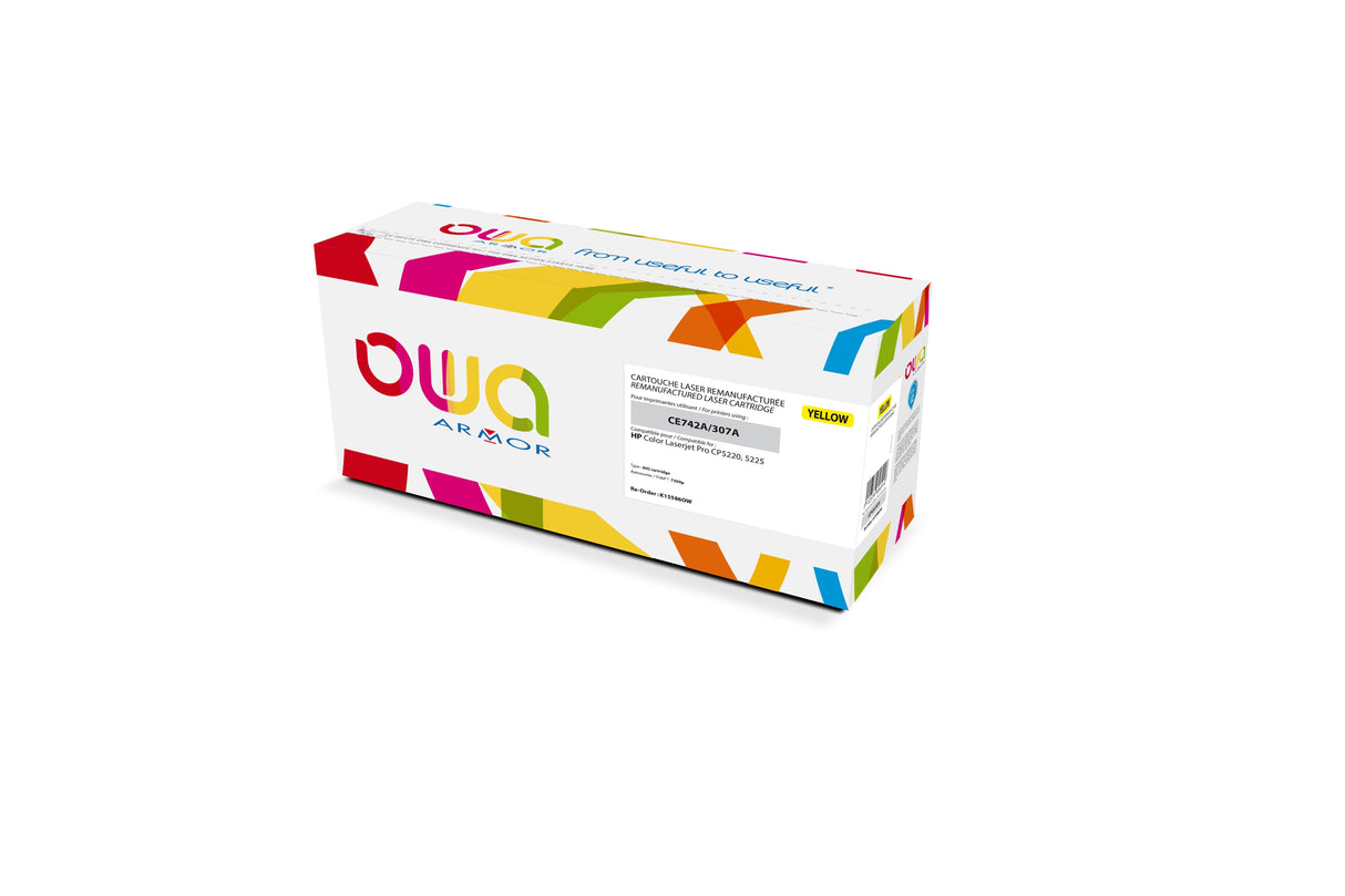 Armor Toner Hp Ce742a Amarillo  742a Lj Cp5220 Ce742a