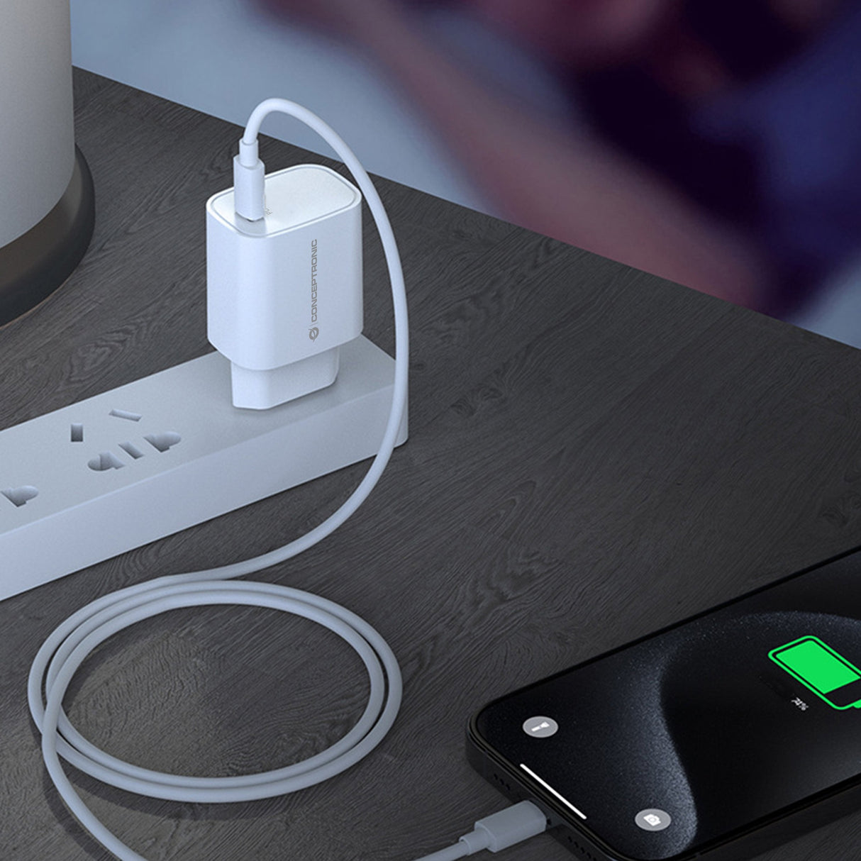 Conceptronic Cargador 1port 20w,1xusb-C Desk Pd Ws