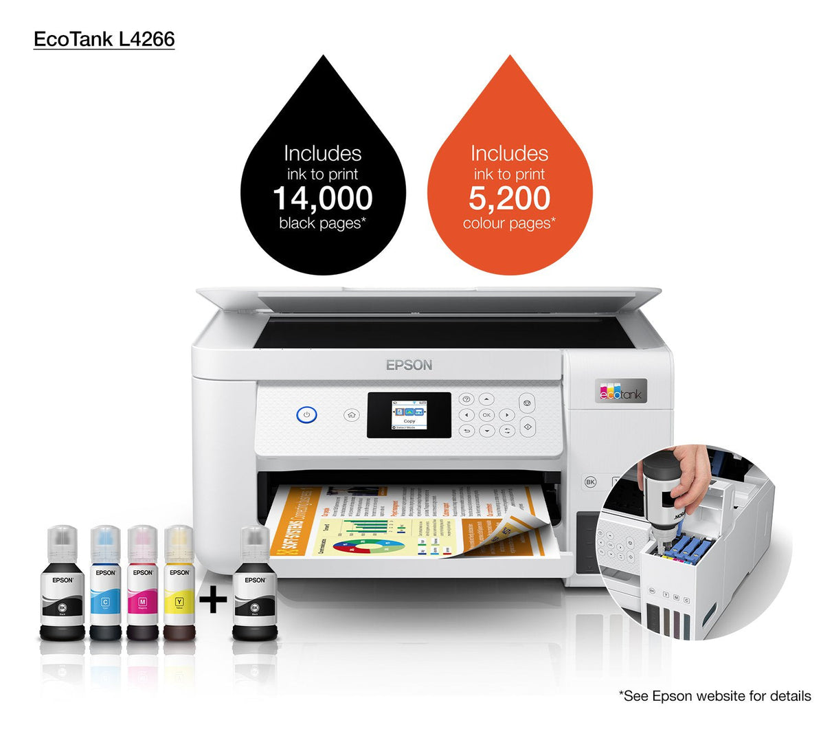 Impresora Multifunción 3 En 1 Epson Ecotank L4266