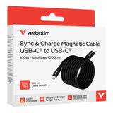 Verbatim Usb-Kabel, Usb 2.0, Usb-C/Usb-C, Nylon, Magnetic