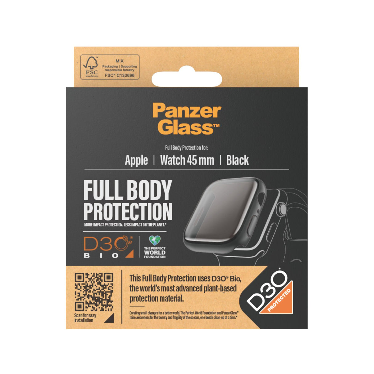 EAN 5711724036903 - PanzerGlass ® Full Body Black w. D3O® Apple Watch Series 9 | 45mm Protector de pantalla 1 pieza(s) imagen 3
