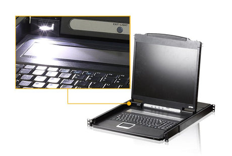 EAN 4710469343650 - ATEN CL1000N consola de rack 48,3 cm (19") Negro 1U imagen 3
