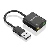 Aisens Conversor Usb-A A Audio 48khz - Usb-A/M-2xjack 3.5/H - 10cm - Negro