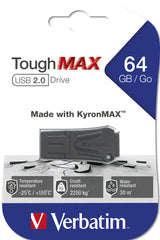 Verbatim Usb 2.0 Memoria Usb 64gb, Toughmax, Negro