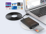 Lector De Tarjetas Conceptronic Dual-Interf. Smart-Id Kartenleser Usb-A Negro