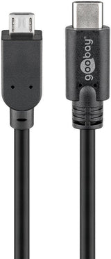 Kabel Usb 3.1 C->Micro B 2.0 S/S 0,6m, Schwarz