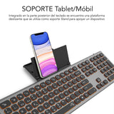 Teclado Español Inalámbrico Subblim Master Gris Y Negro