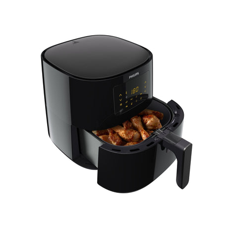 EAN 8710103975571 - Philips Essential HD9280/70 freidora Sencillo 6,2 L 2000 W Freidora de aire caliente Negro, Plata imagen 3