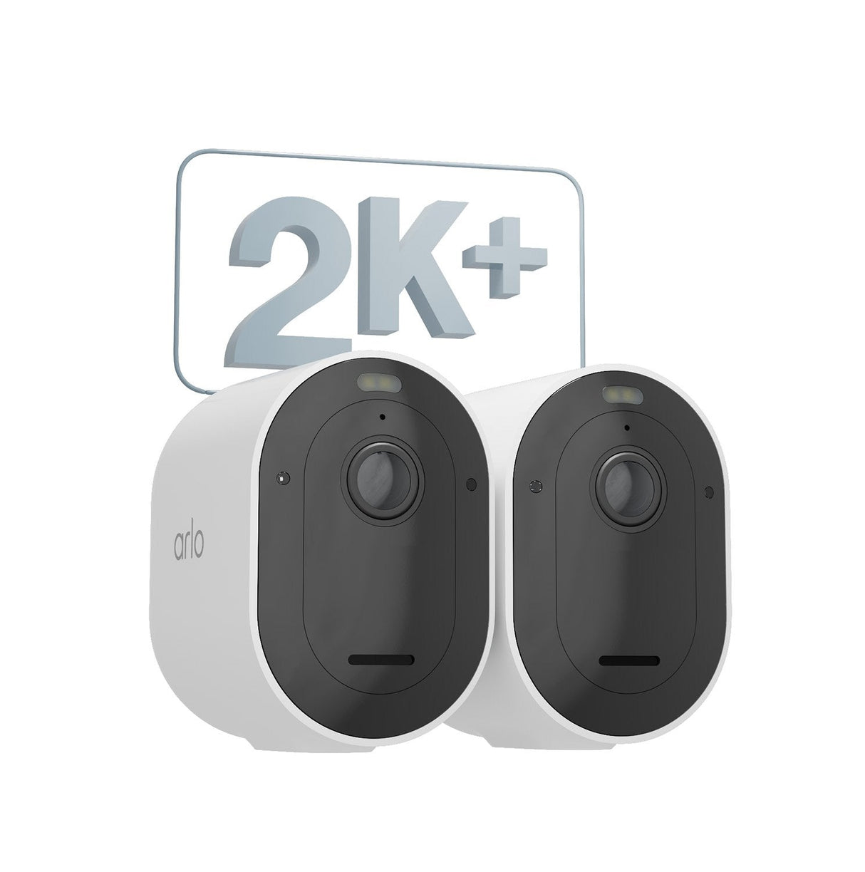 Arlo Pro 5 Spotlight, Cámara De Vigilancia Blanco Negro, Pack De 2, Wifi, Foco, Resolución 2k Vmc4260p-200eus