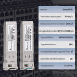 Extralink Sfp+ 10g Wdm 1270/1330nm Sm 20km - Pair (Dedicated To Hp/Aruba)
