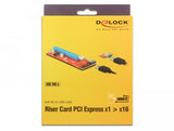 Delock 41423 Tarjeta  Pci Express X1 > X16 Con Cable Usb 60cm